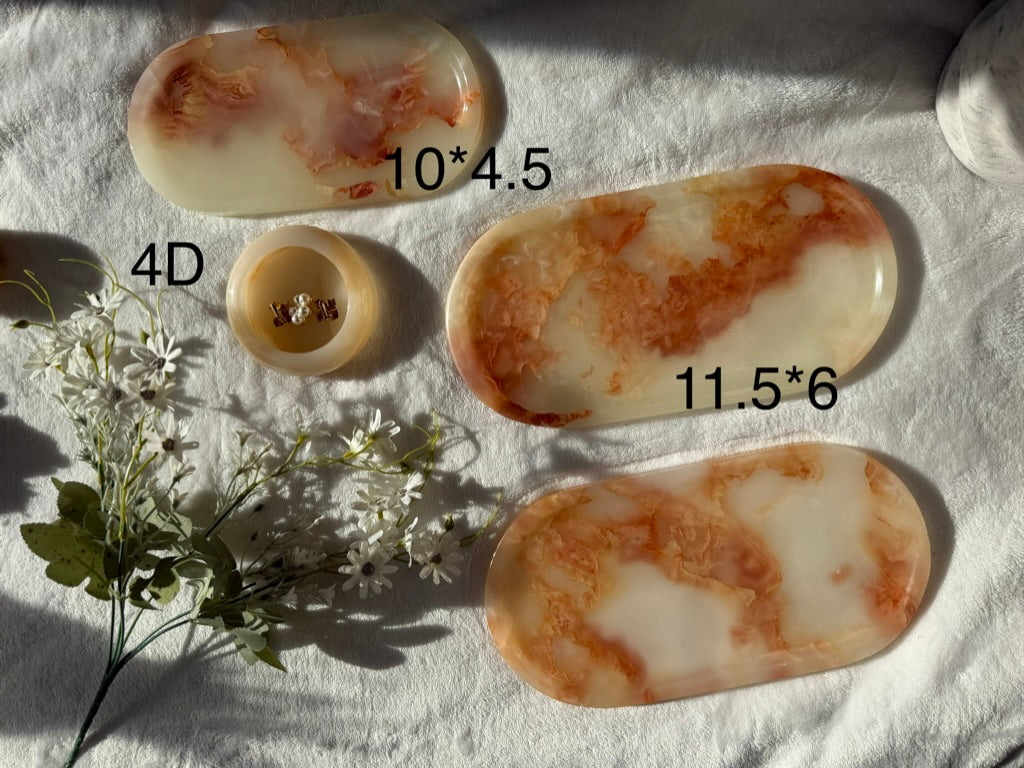 Oval Marble Tray--Various Colors
