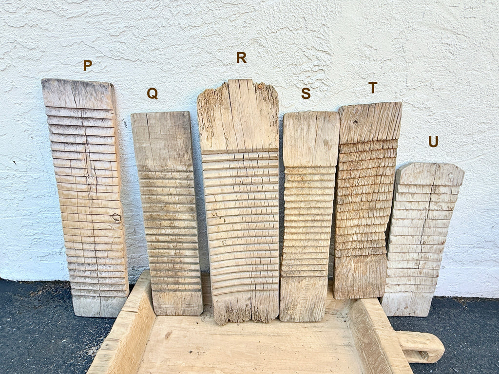 Vintage Chinese Wood Washboard