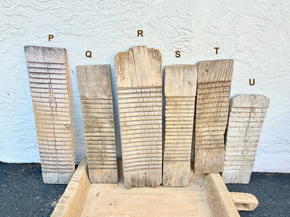 Vintage Chinese Wood Washboard