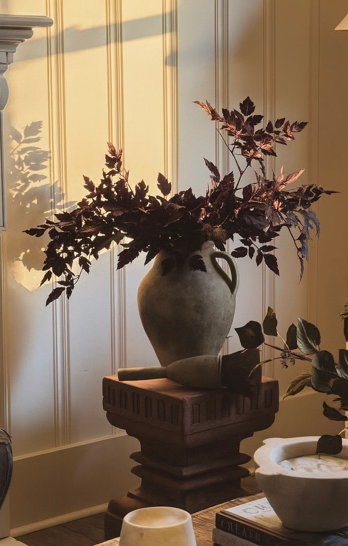 4 Stems Artificial Purple Cimicifuga Leaf Spray--18'' & 32'