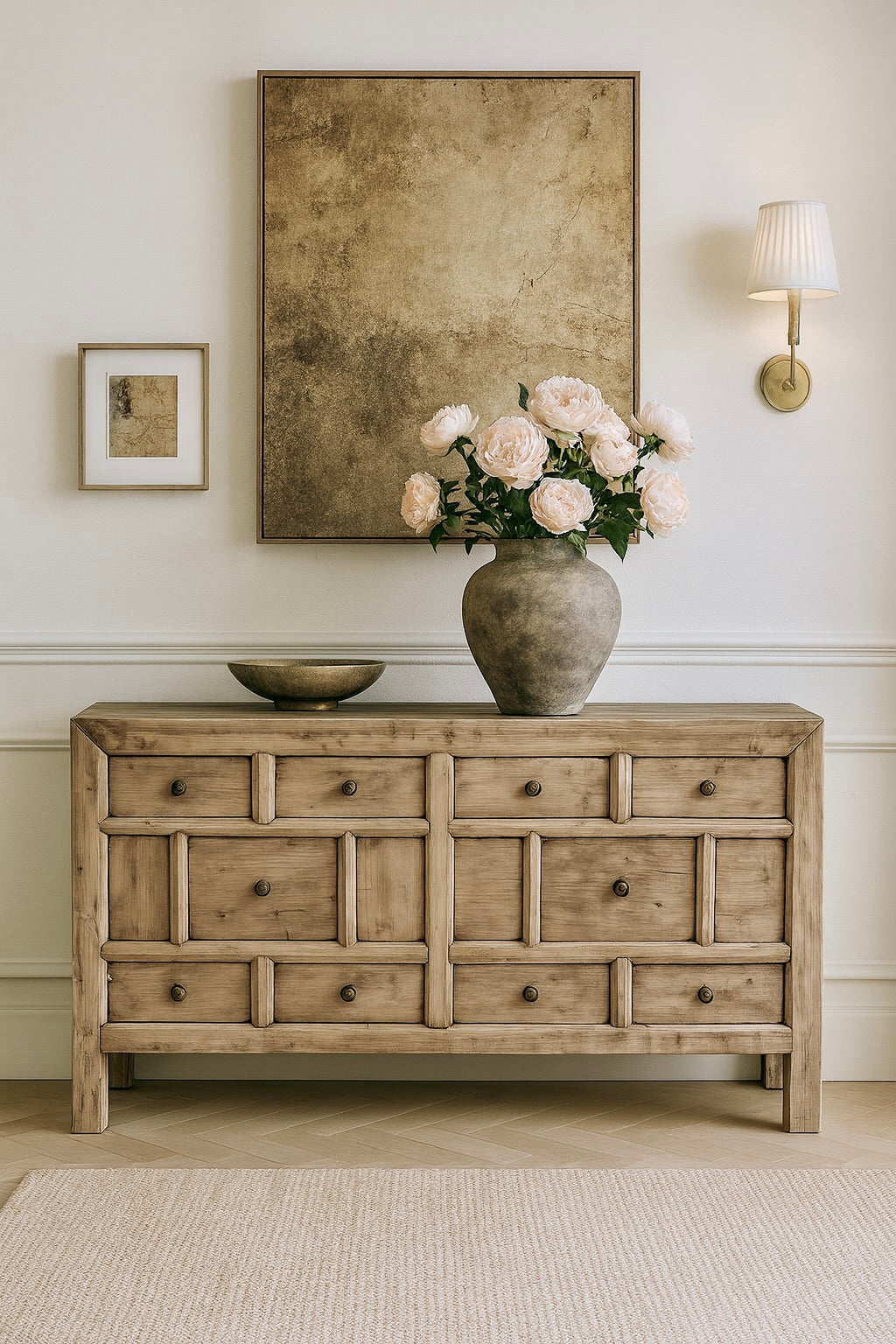 Vintage Chinese Grain Storage Cabinet Sideboard