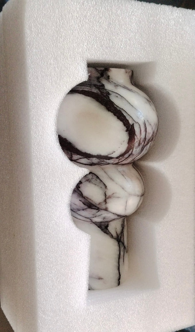 Sculptural Marble Vase – Lilac Marble
