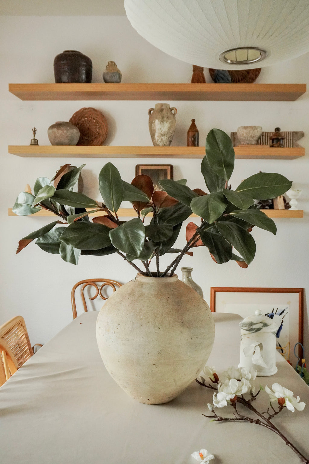 41‘’Faux Magnolia Leaf Branch