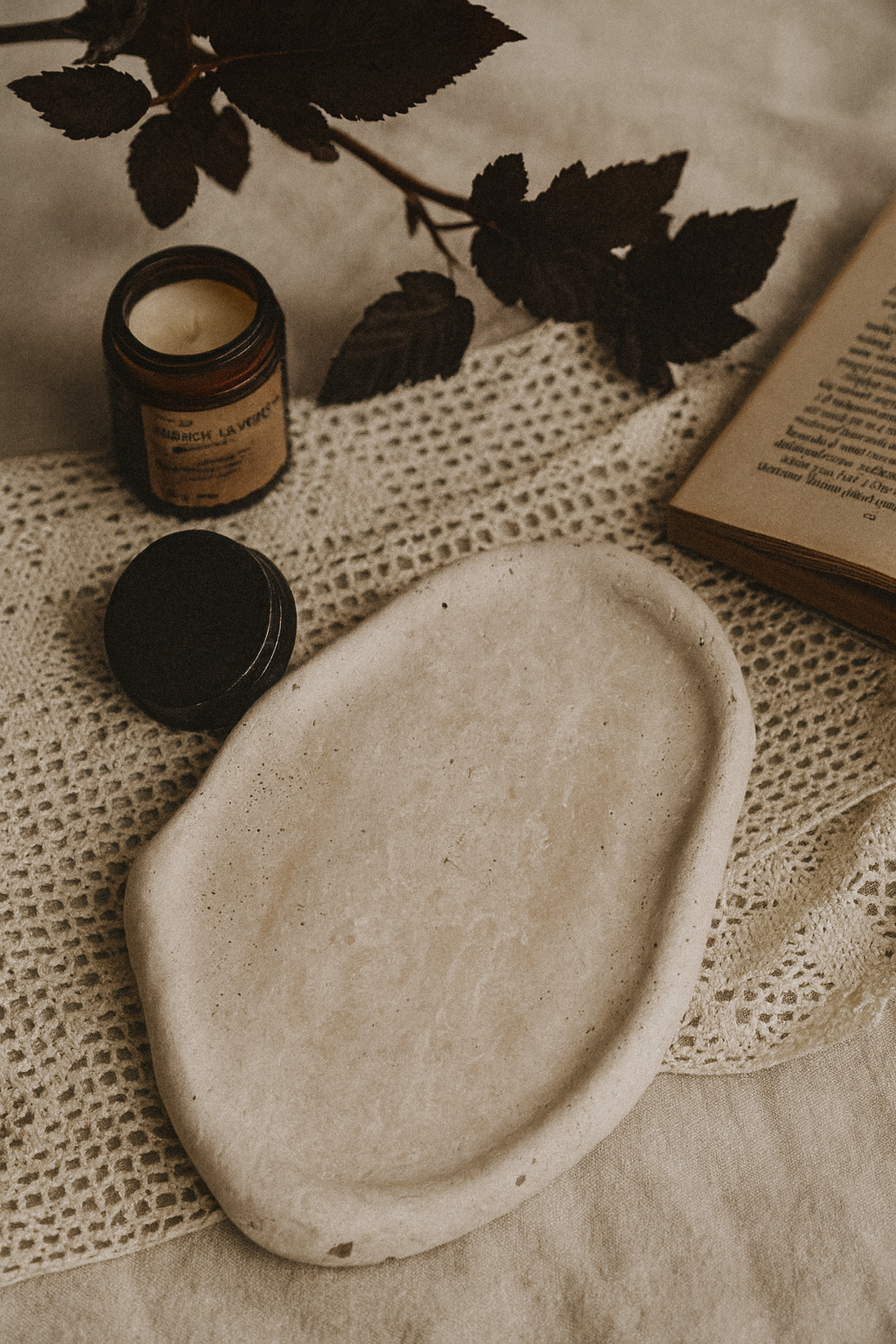 Travertine Cloud Decorative Tray
