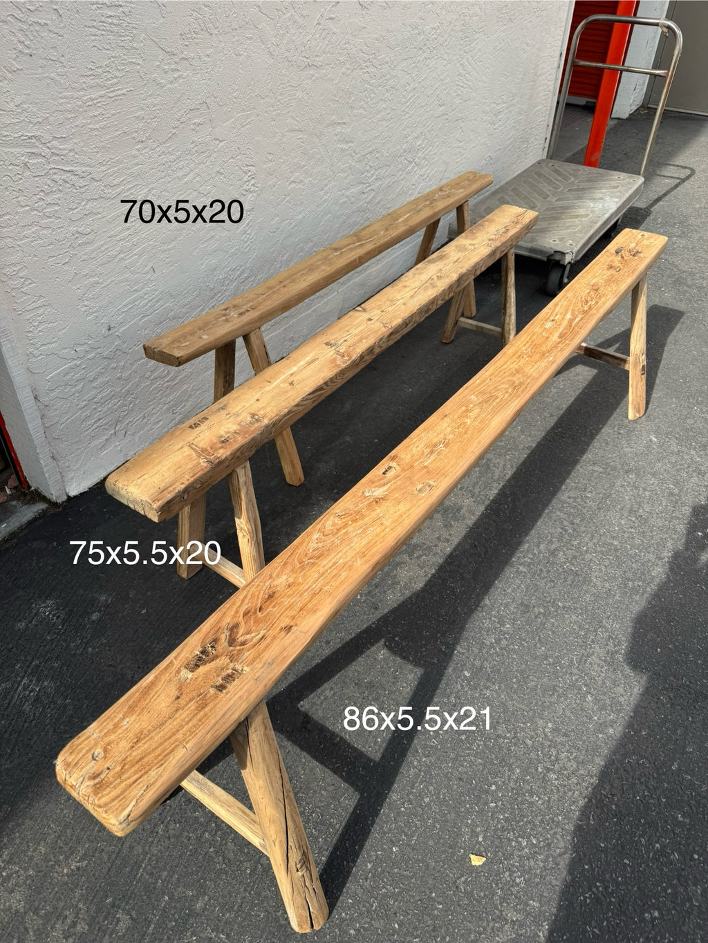 Vintage Wabi-Sabi Rustic Elm Wood Bench--- Longer Size