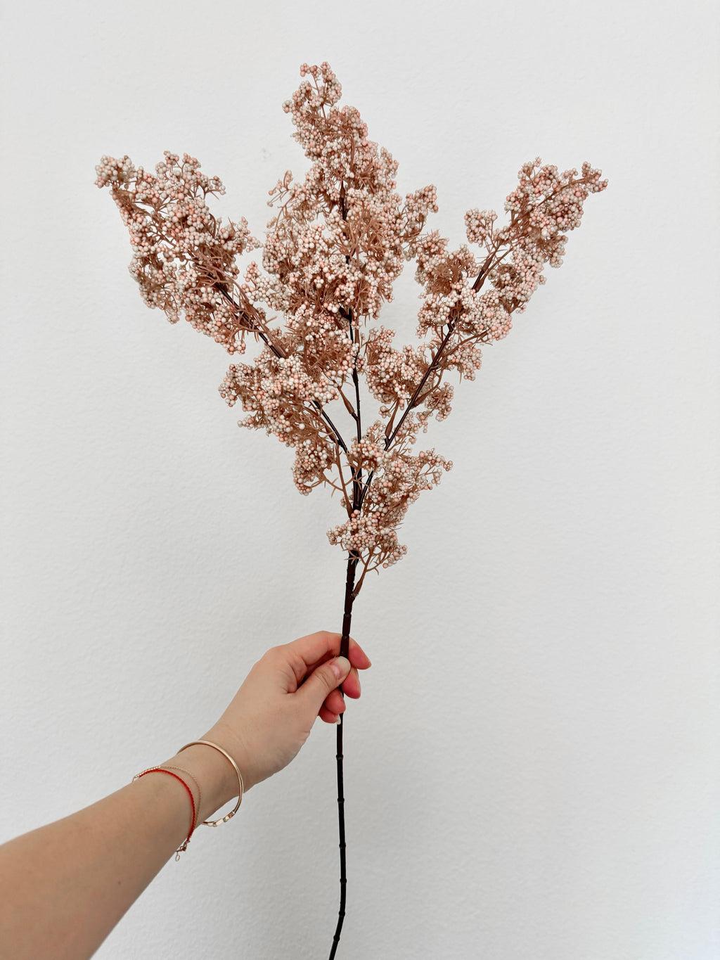 Tall Artificial Berry Stem Bundle, Pink, 32‘’