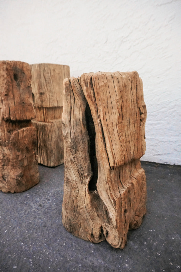 Antique Natural Tree Trunk Stool