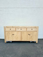Yun Vintage Pine Wood Sideboard With Drawers-3 Sizes