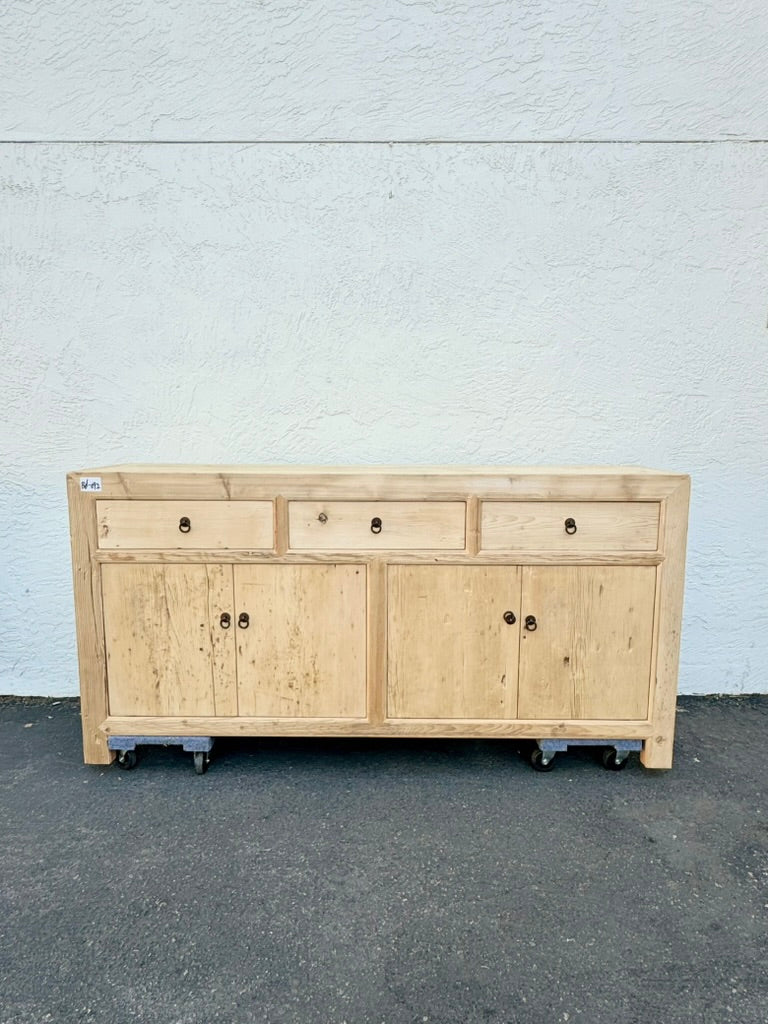 Yun Vintage Pine Wood Sideboard With Drawers-3 Sizes