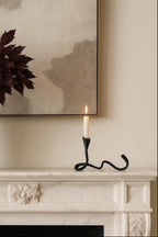 Wavy Iron Candle Holder