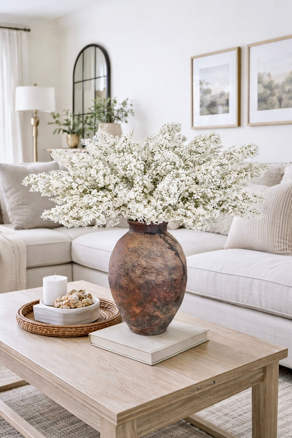 32‘’ Tall Artificial Berry Stem Bundle--White