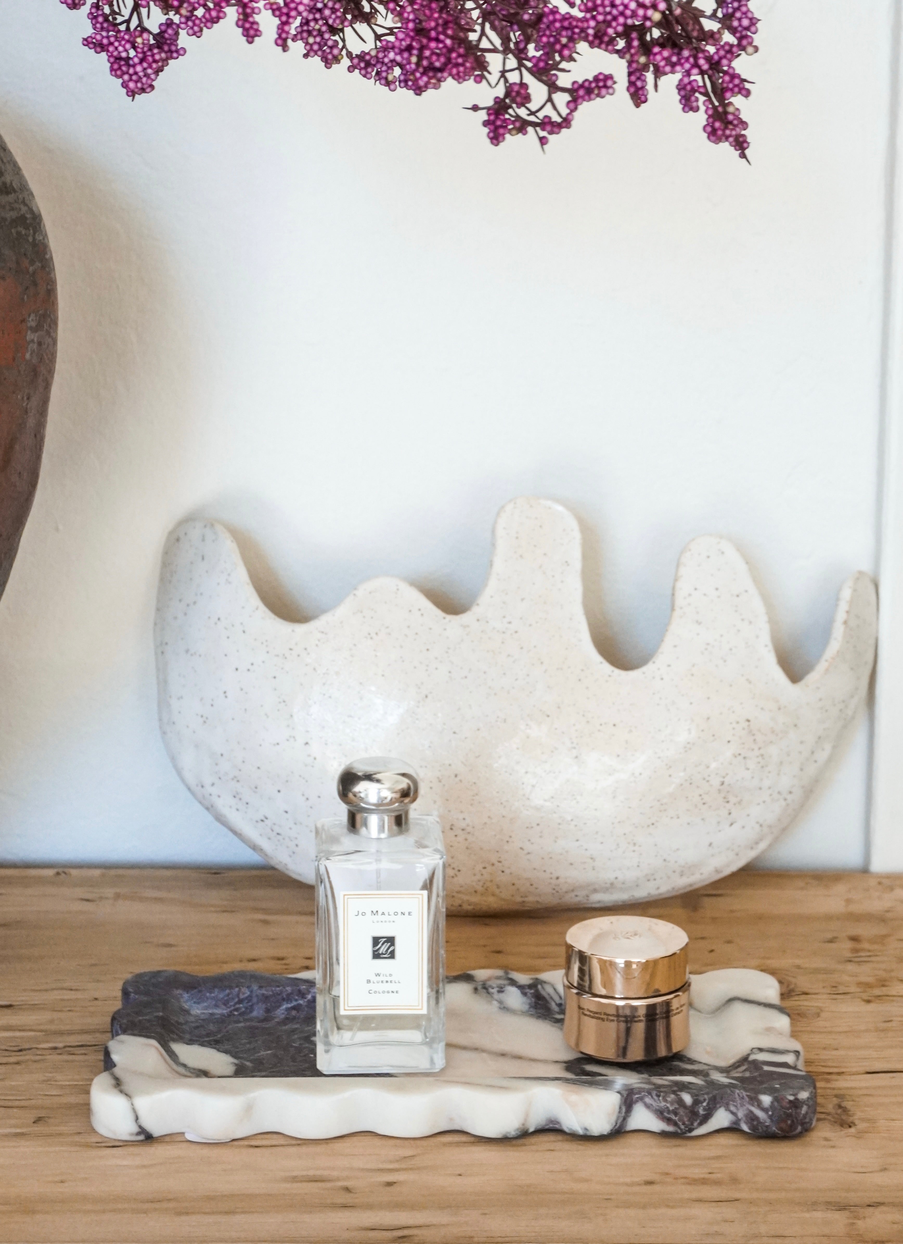 Scalloped Marble Tray--Multiple Colors