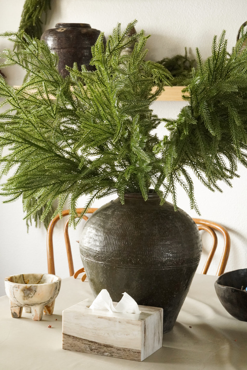 (6)35‘’ Real Touch Christmas Norfolk Pine Stems