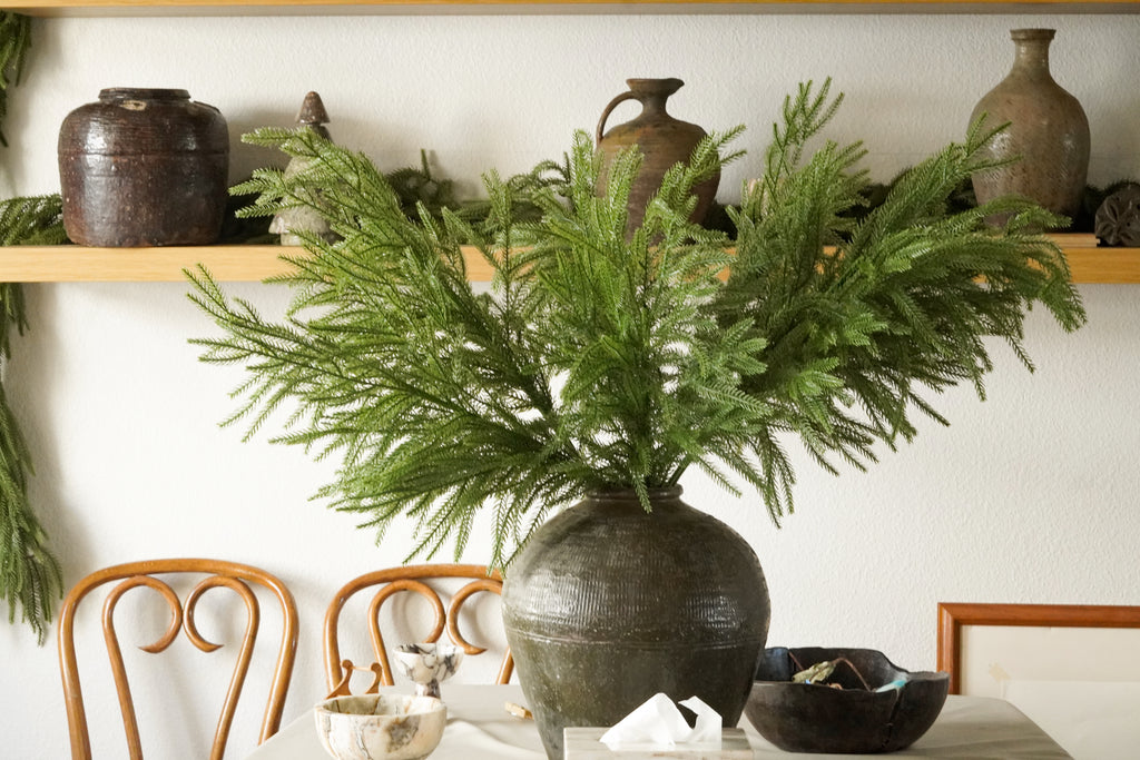 (6)35‘’ Real Touch Christmas Norfolk Pine Stems