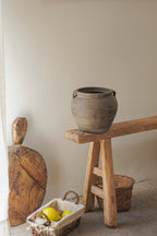 Vintage Rustic Clay Pot - Small Size
