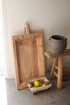 Vintage Wood Basin Large with Handle