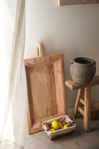 Vintage Wood Basin Large with Handle