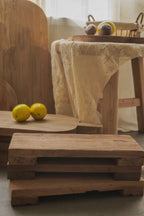 Vintage Reclaimed Elm Wood Riser – Rustic Display Stand