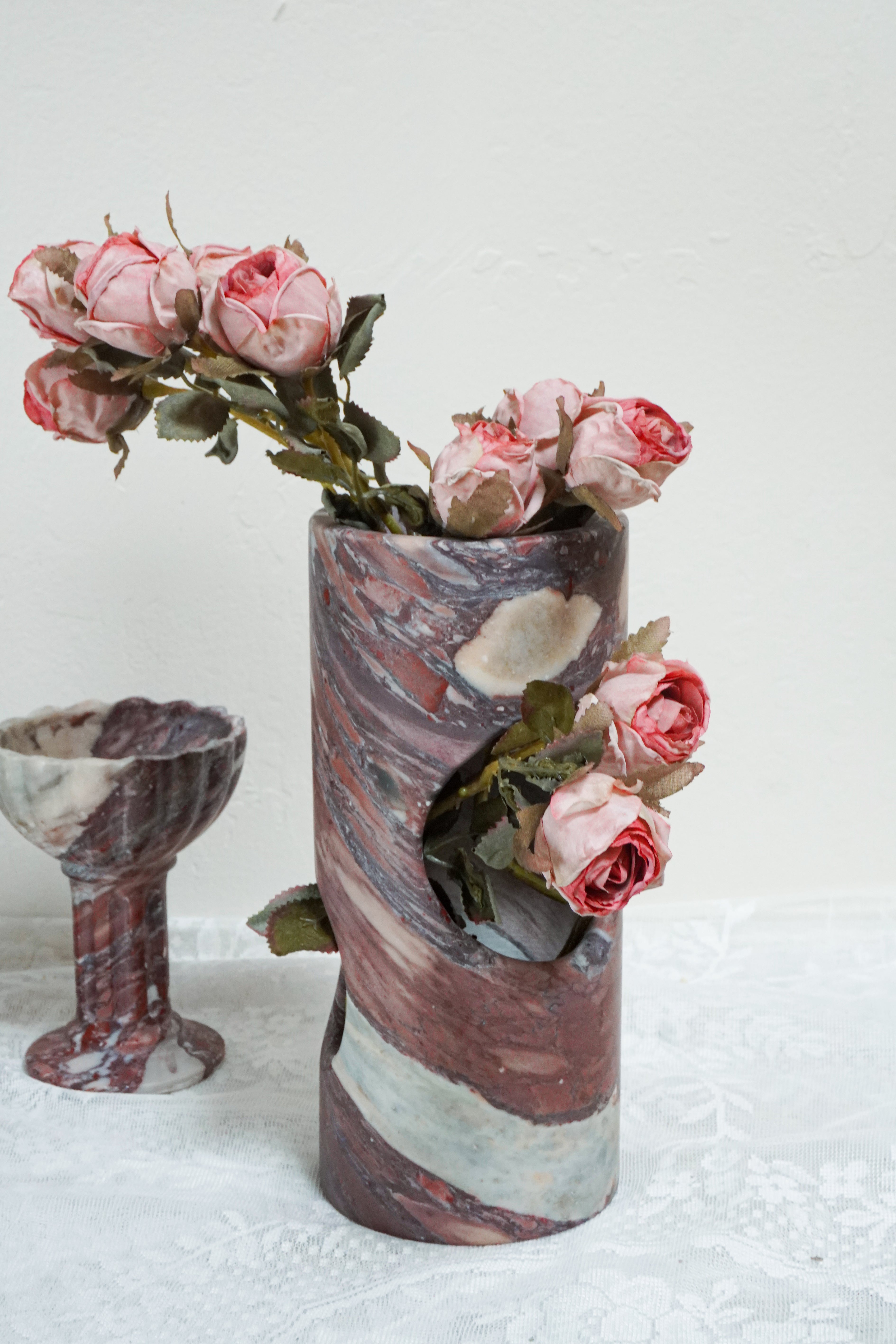Calacatta Viola Portal Marble Vase
