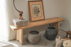 63‘’ Vintage Wide Long Bench Elm Wood