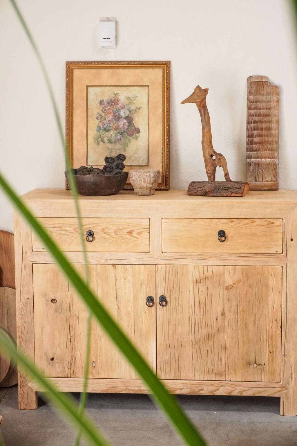 Yun Vintage Pine Wood Sideboard With Drawers-4 Sizes