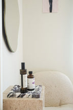 Square Scalloped Marble Tray--Multiple Colors