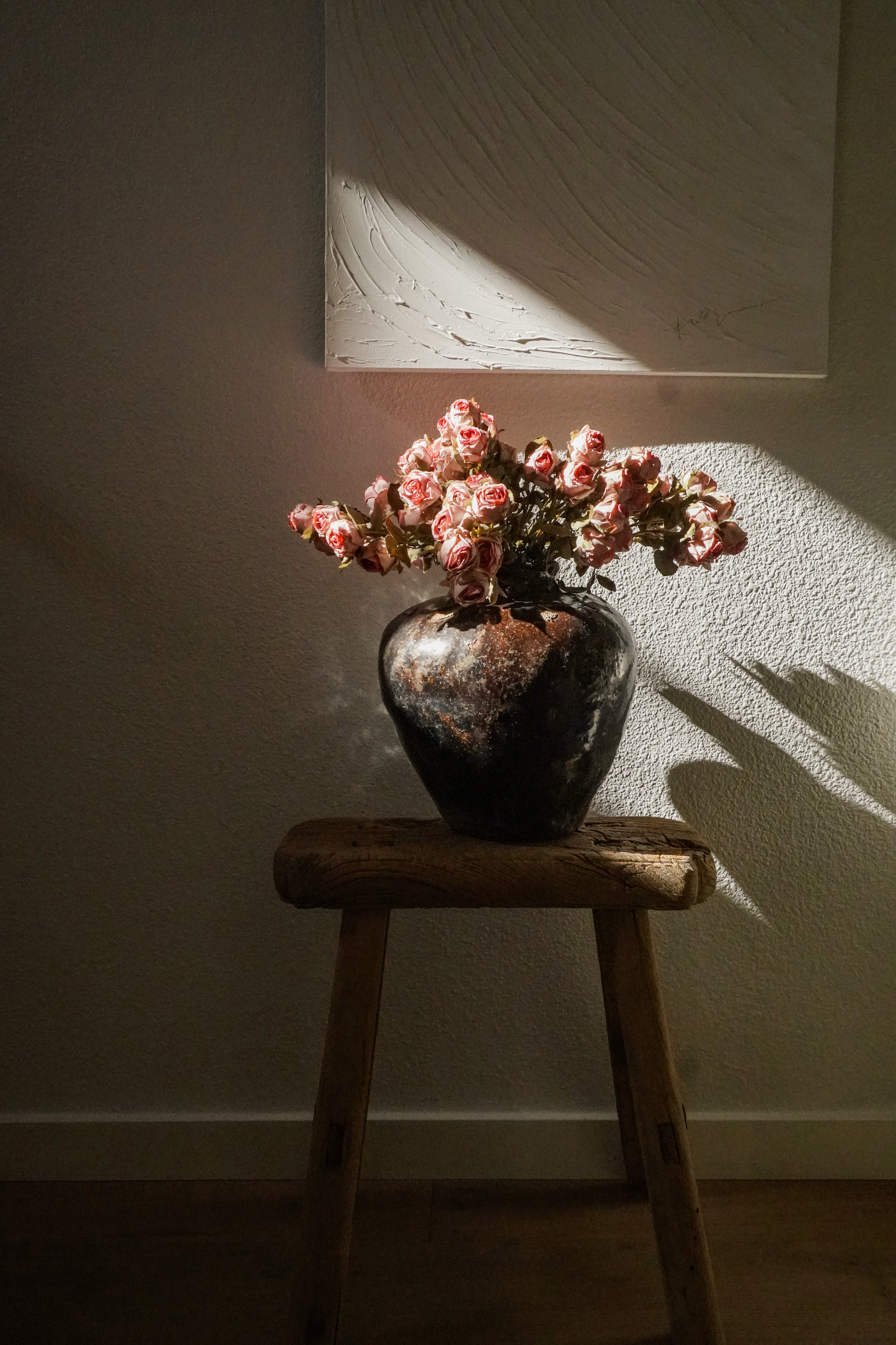 3 Artificial Vintage Style Roses