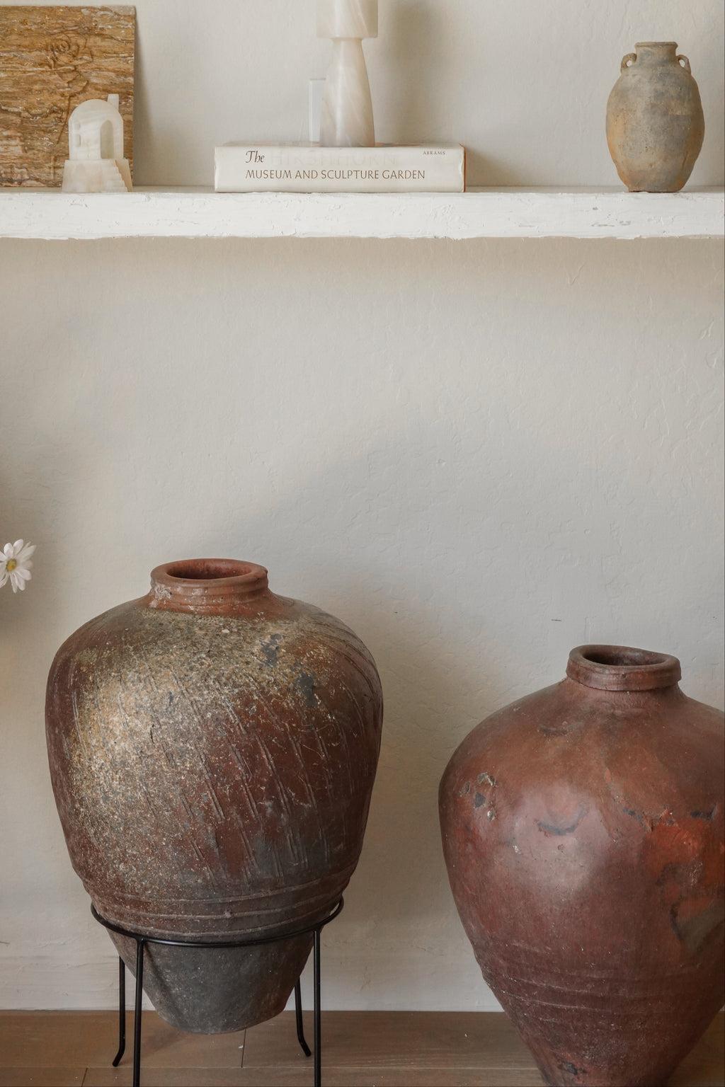 Vintage Chinese Earthenware Pot--Large Tall