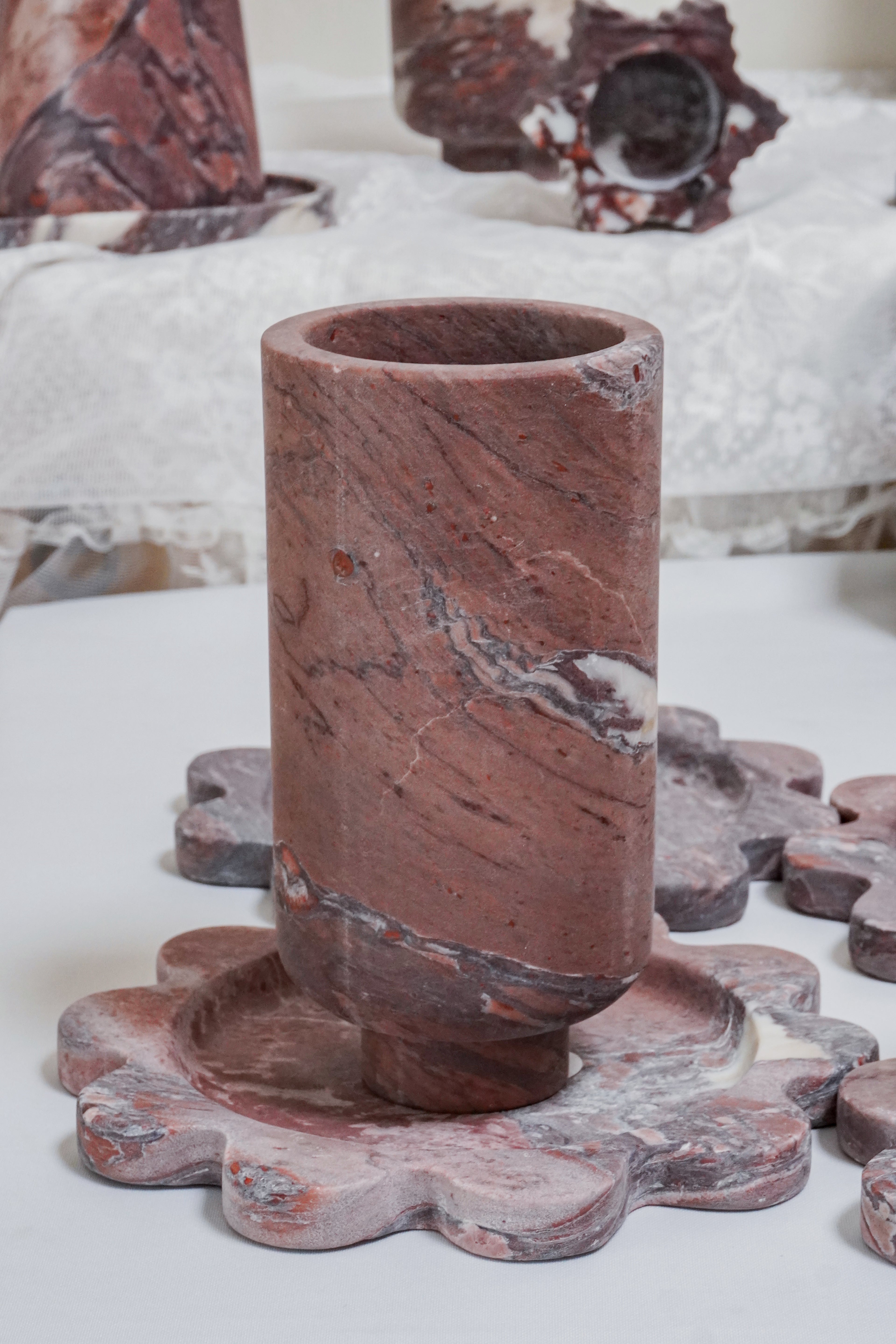 Calacatta Viola Chalice Vase