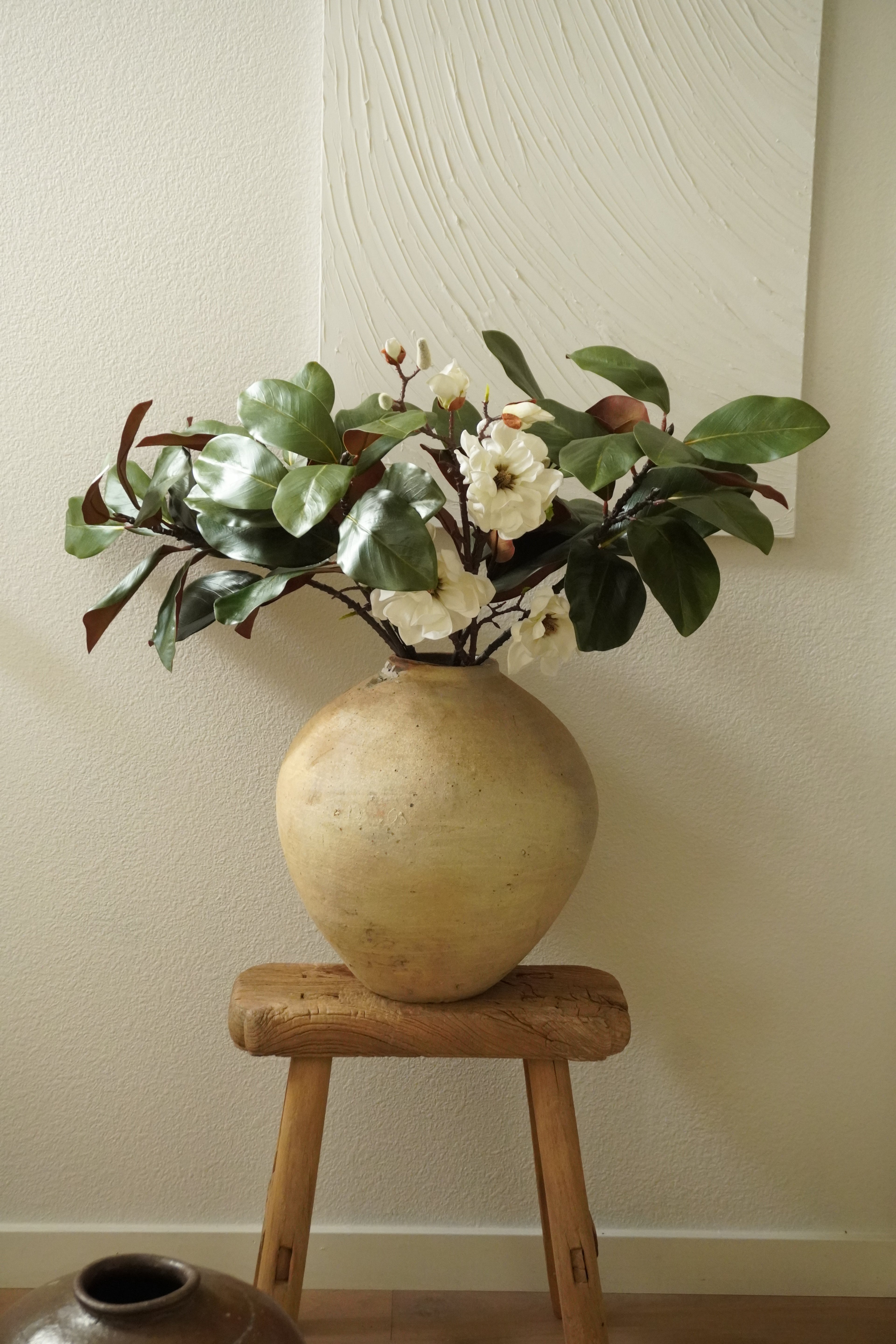 41‘’Faux Magnolia Leaf Branch