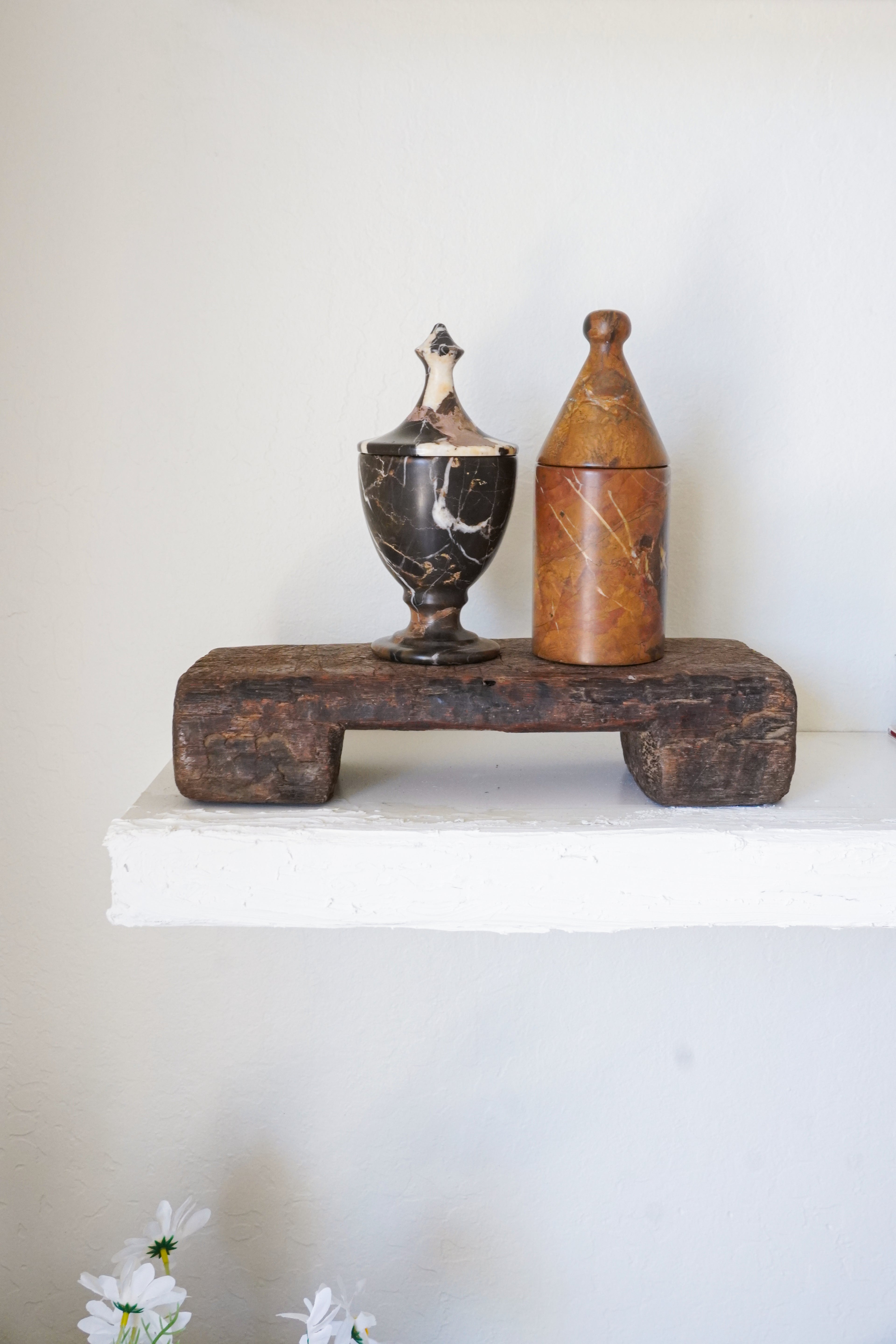 Antique Yunnan Fire Hearth Wood Riser , Mini Stool