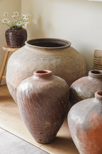 Vintage Chinese Earthenware Pot--Large Tall