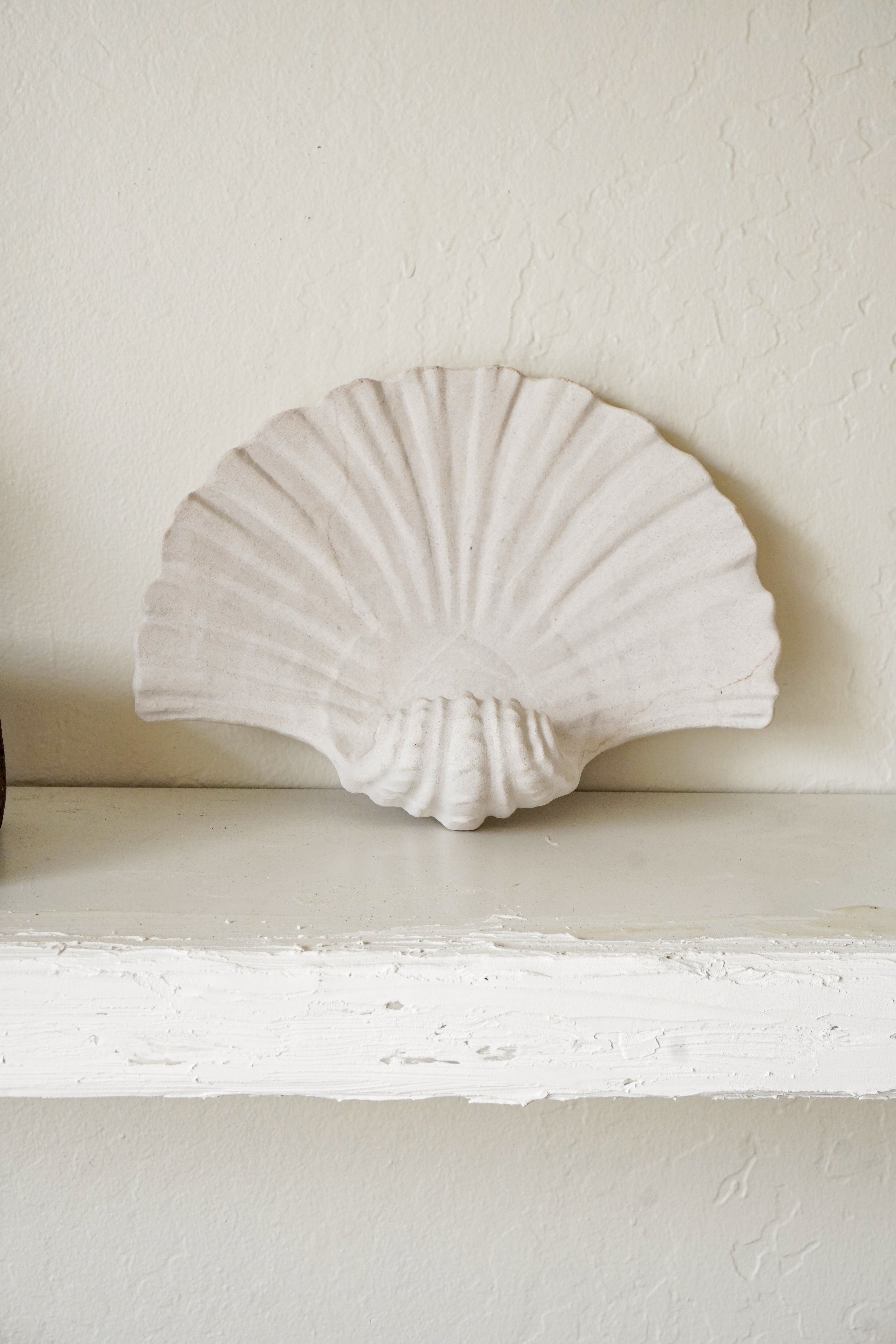 Natural Sandstone Seashell Wall Sconce