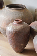 Vintage Chinese Earthenware Pot--Large Tall