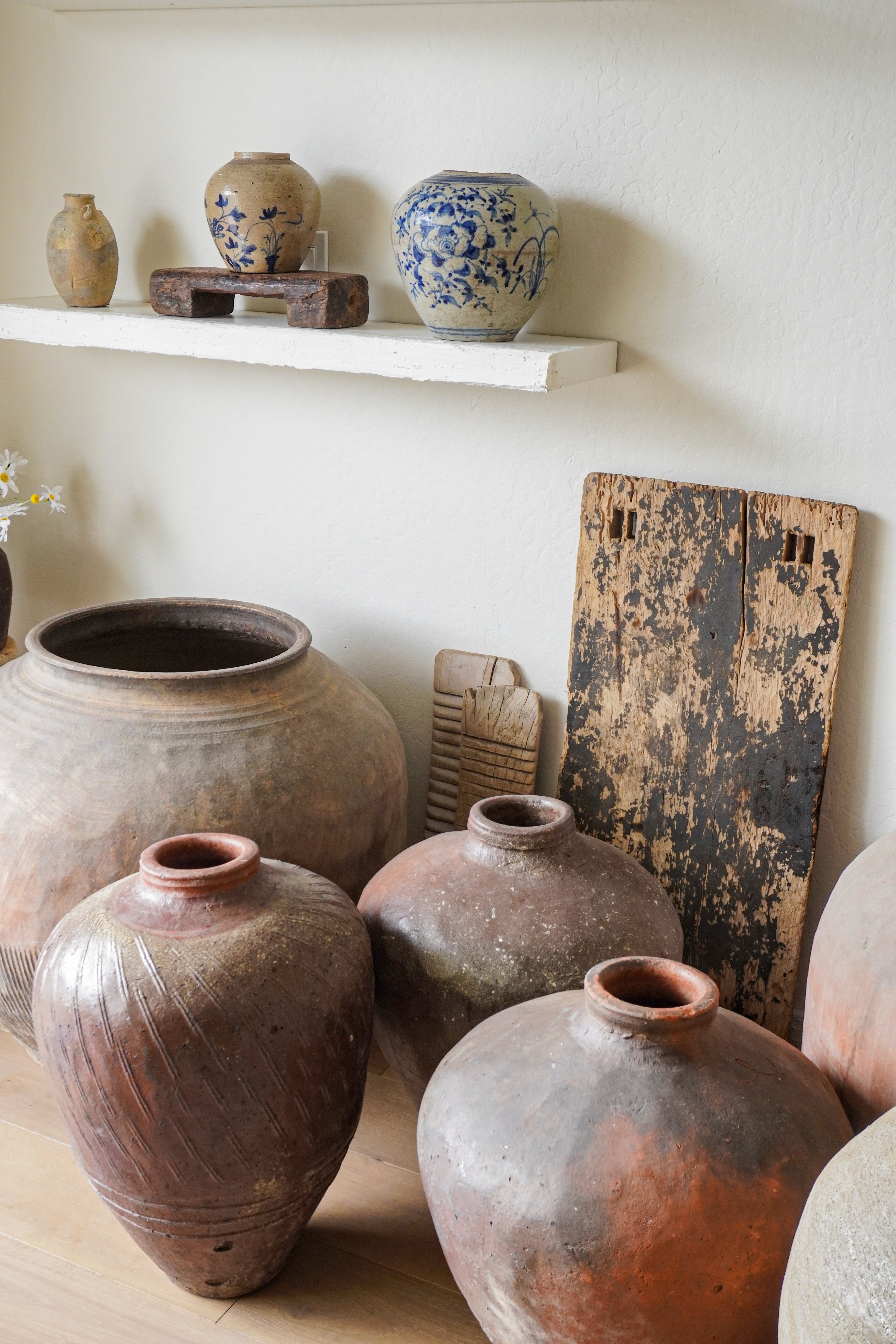 Vintage Rustic Terracotta Brown Pot- XLarge