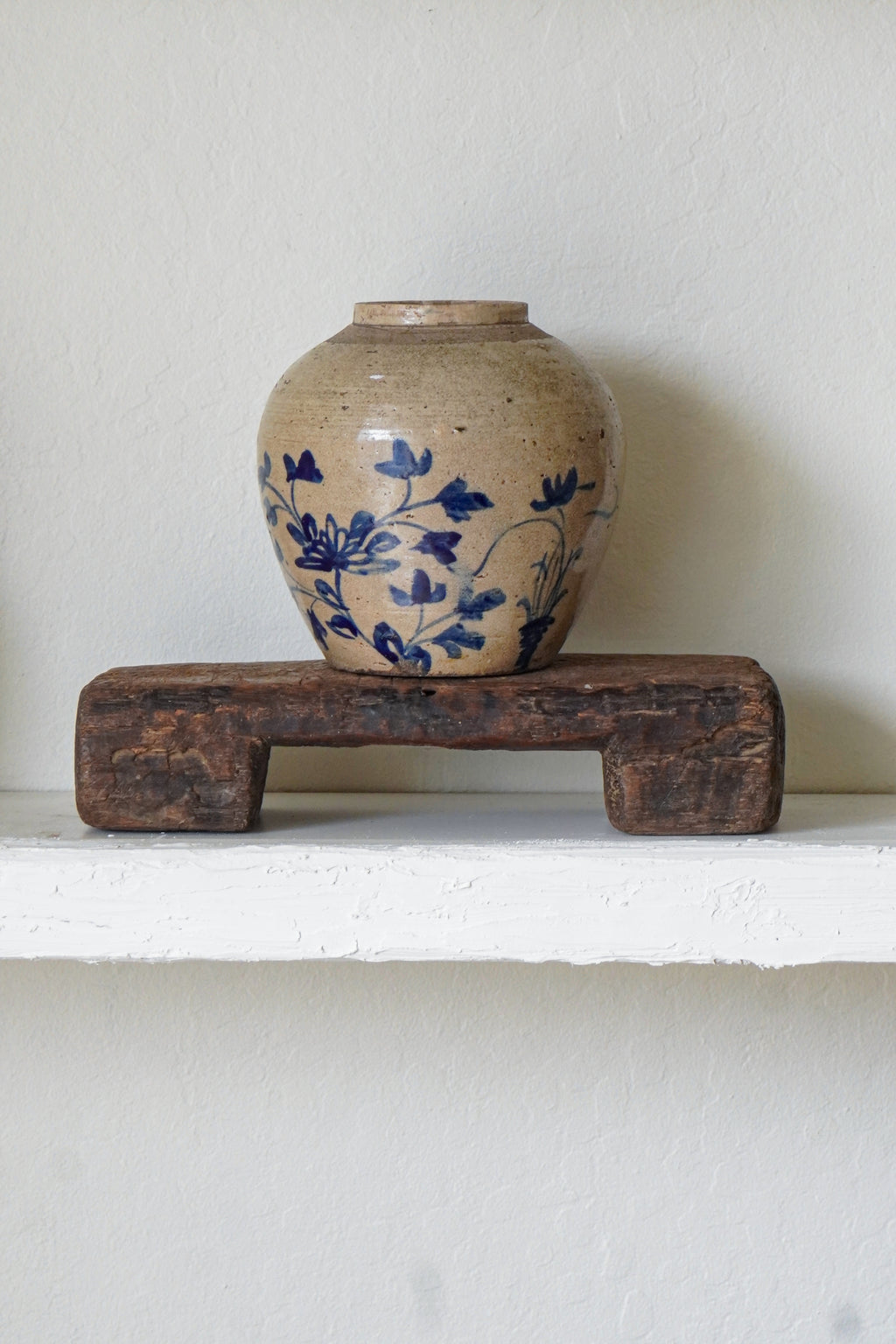 Antique Yunnan Fire Hearth Wood Riser , Mini Stool