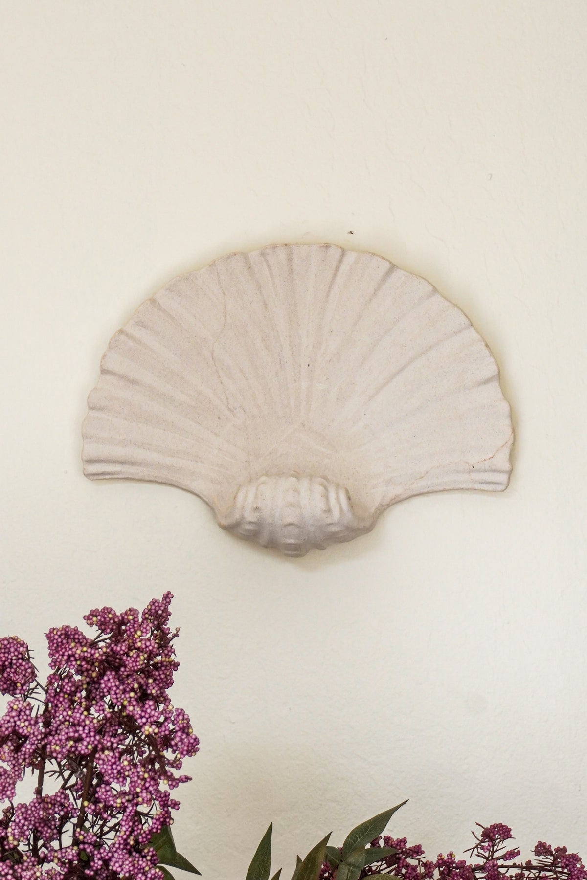 Natural Sandstone Seashell Wall Sconce