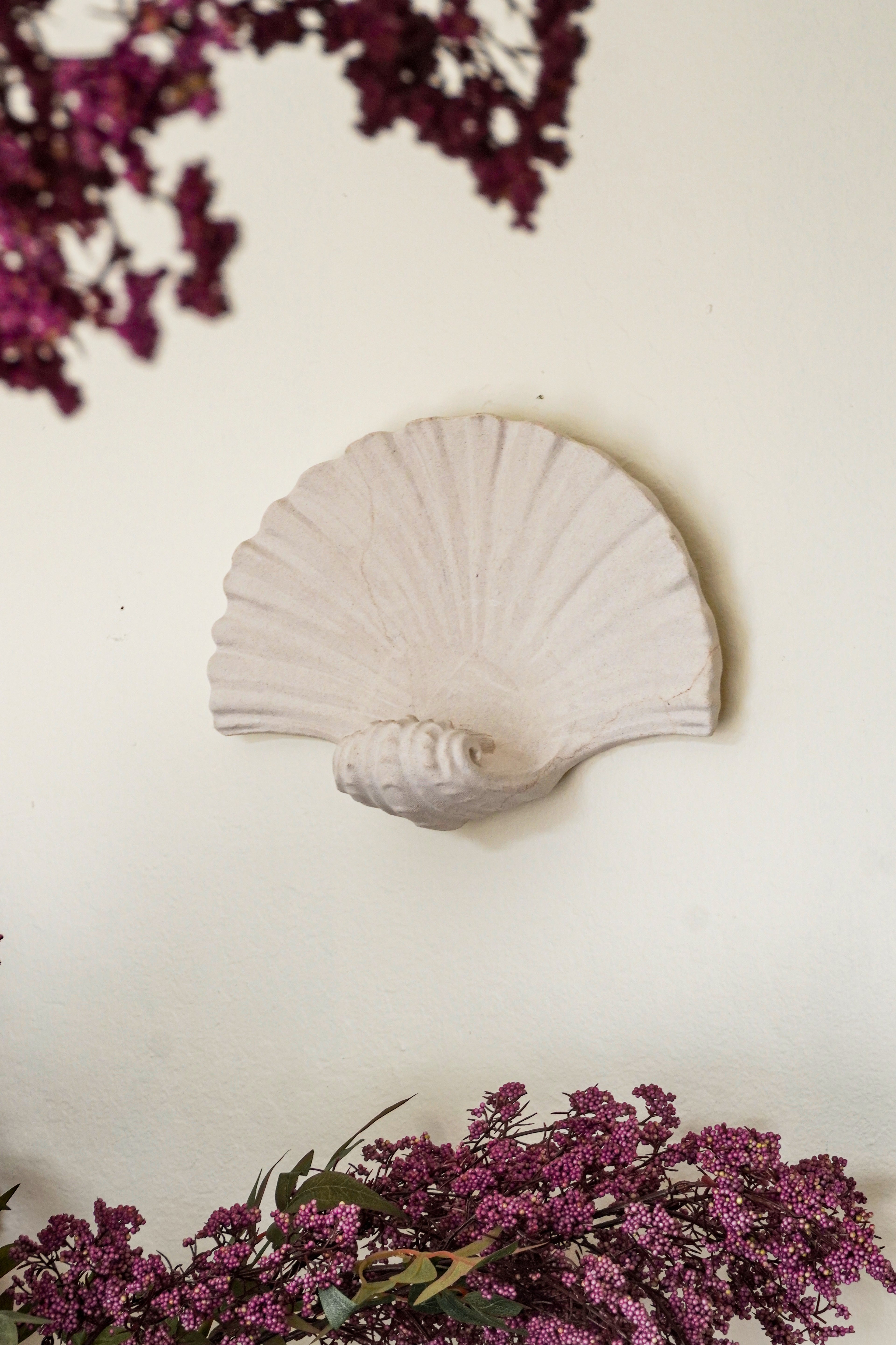 Natural Sandstone Seashell Wall Sconce
