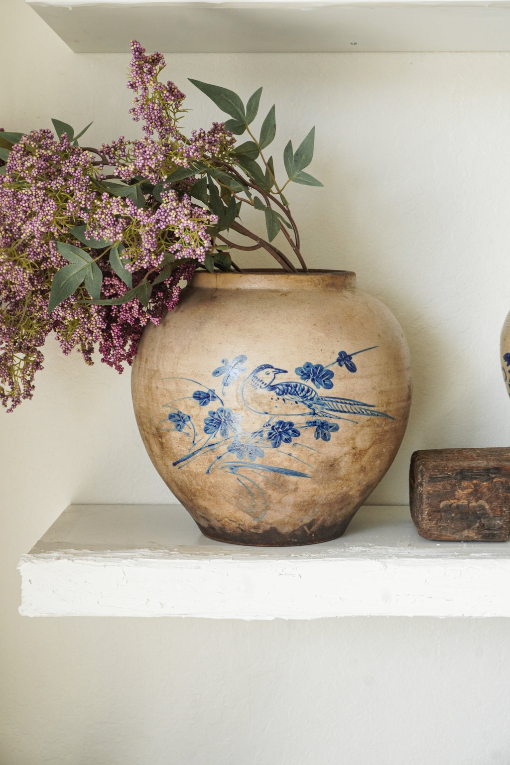 Vintage Blue and White Ceramic Pot--Different Options