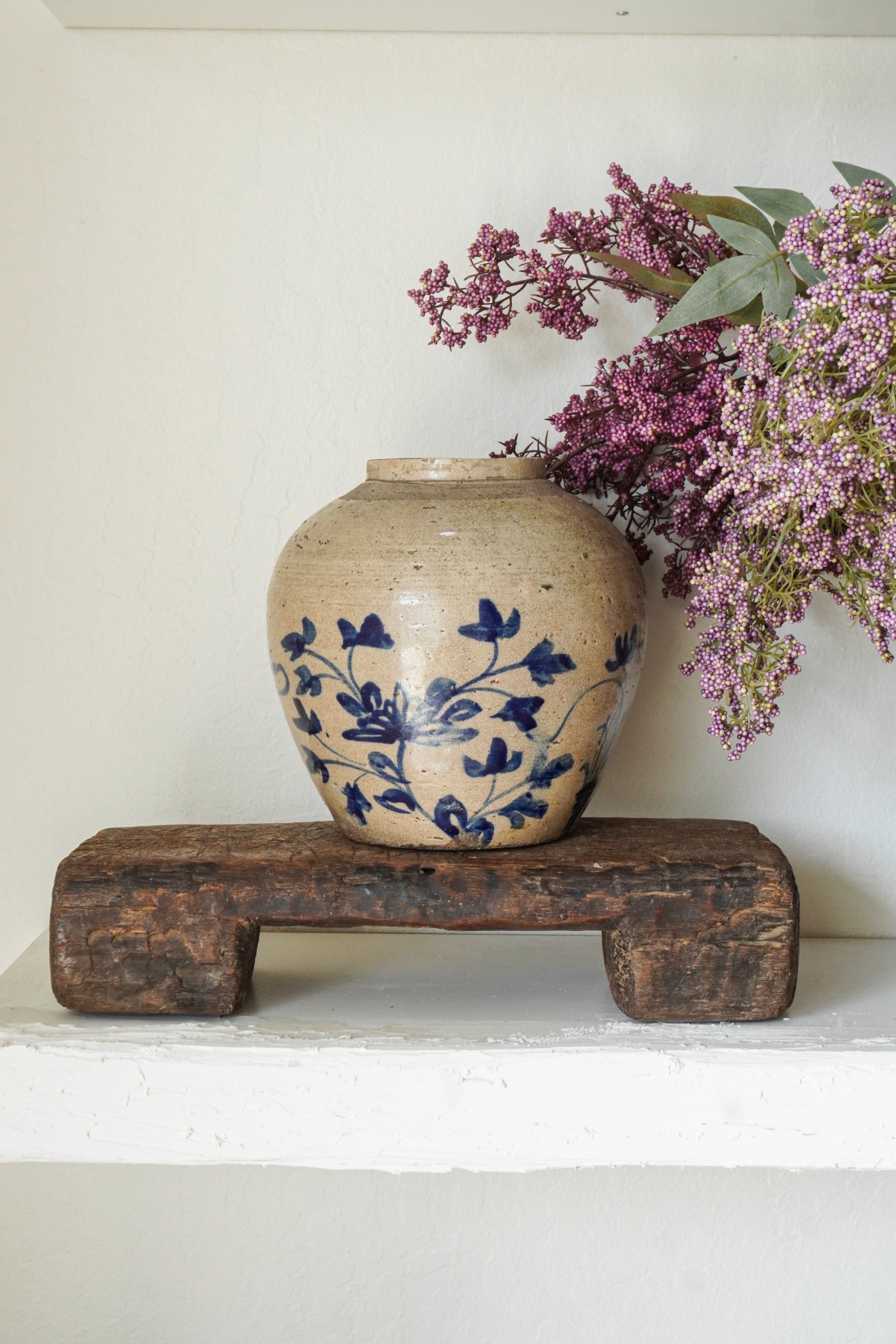 Vintage Blue and White Ceramic Pot--Different Options
