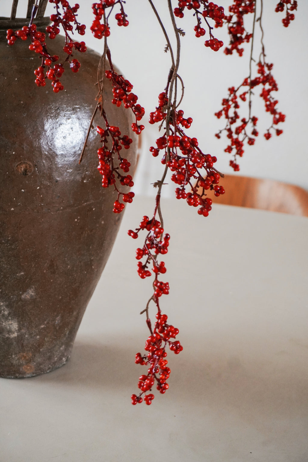 Cascading Red Berry Branch Bundle, 29''