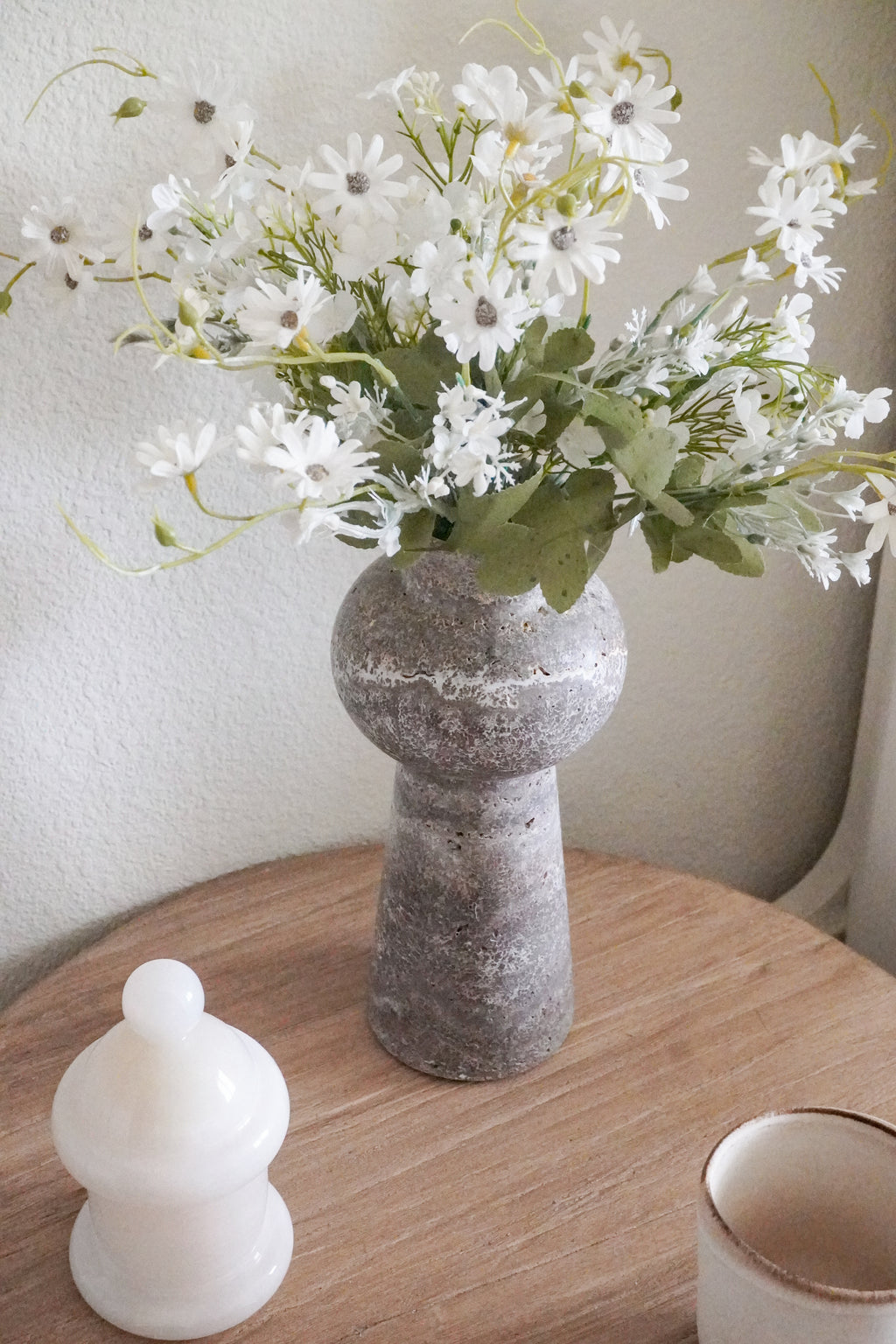 Grey Limestone Vase