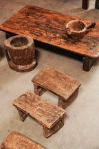 Vintage Wood Wabi-Sabi Coffee Table