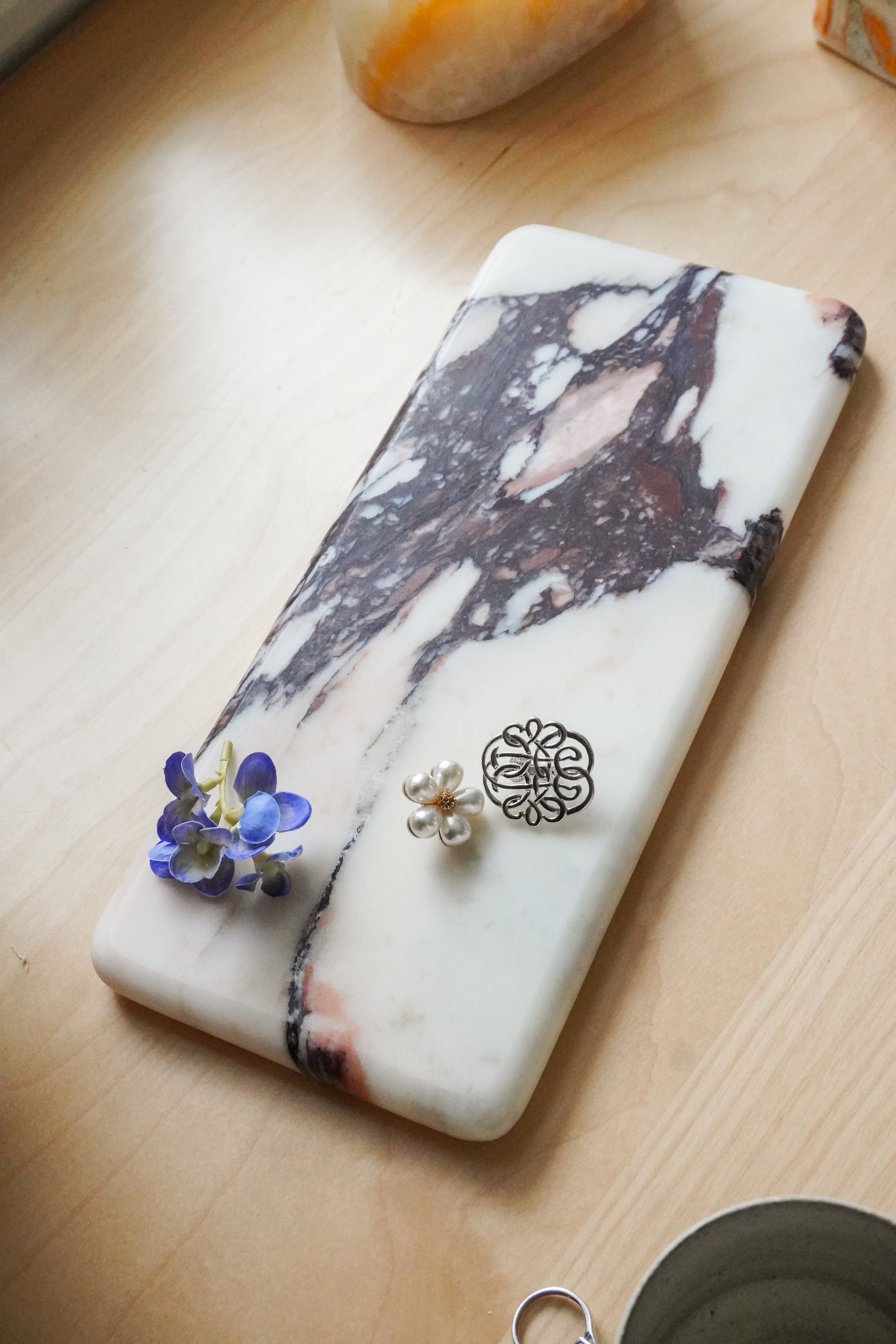 Calacatta Viola Marble Flat Tray