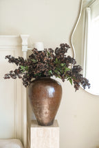 Artificial Berry With Leaves, Burgundy, 43''