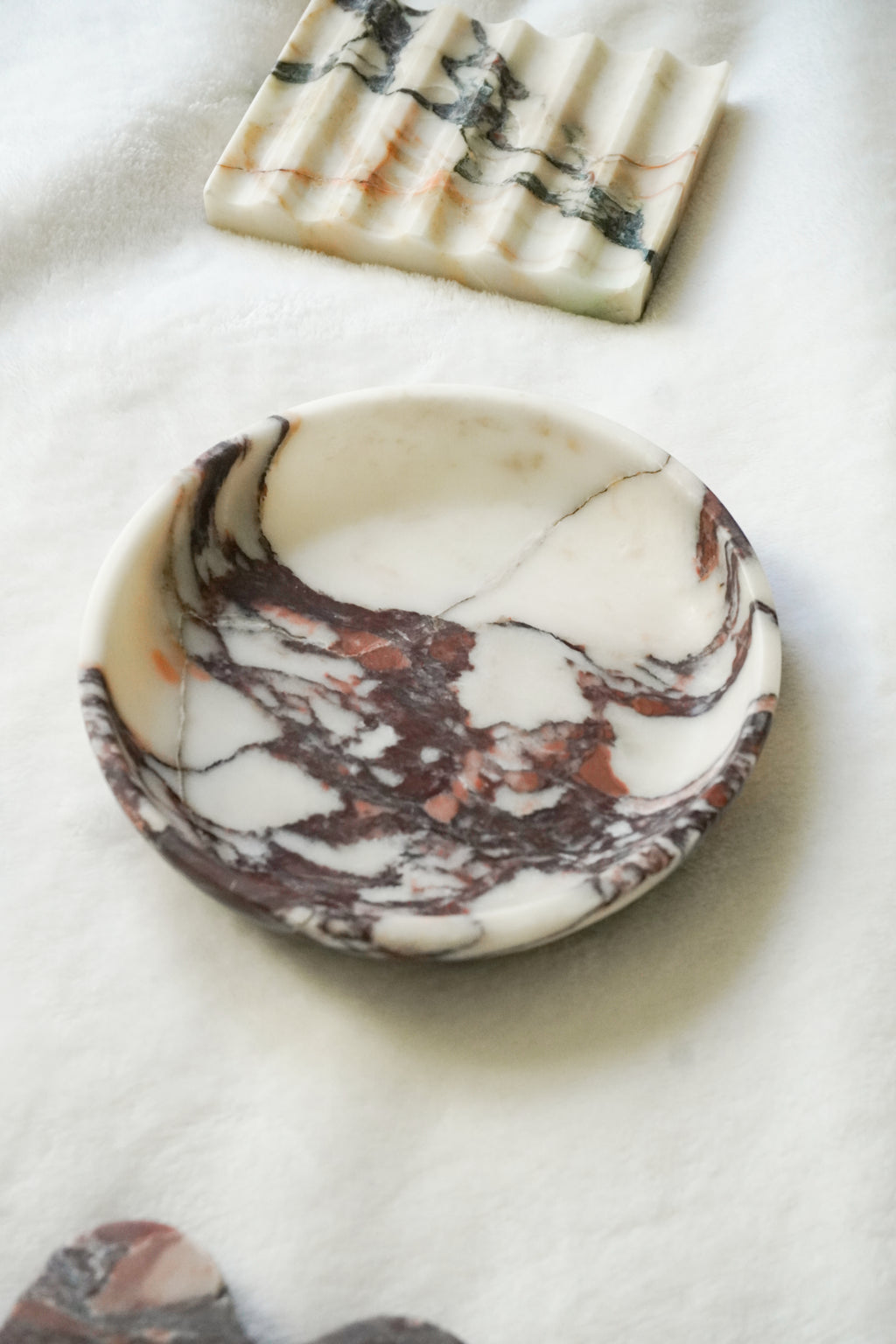 Calacatta Viola Marble Round Bowl Small