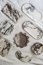 Scalloped Marble Tray--Multiple Colors
