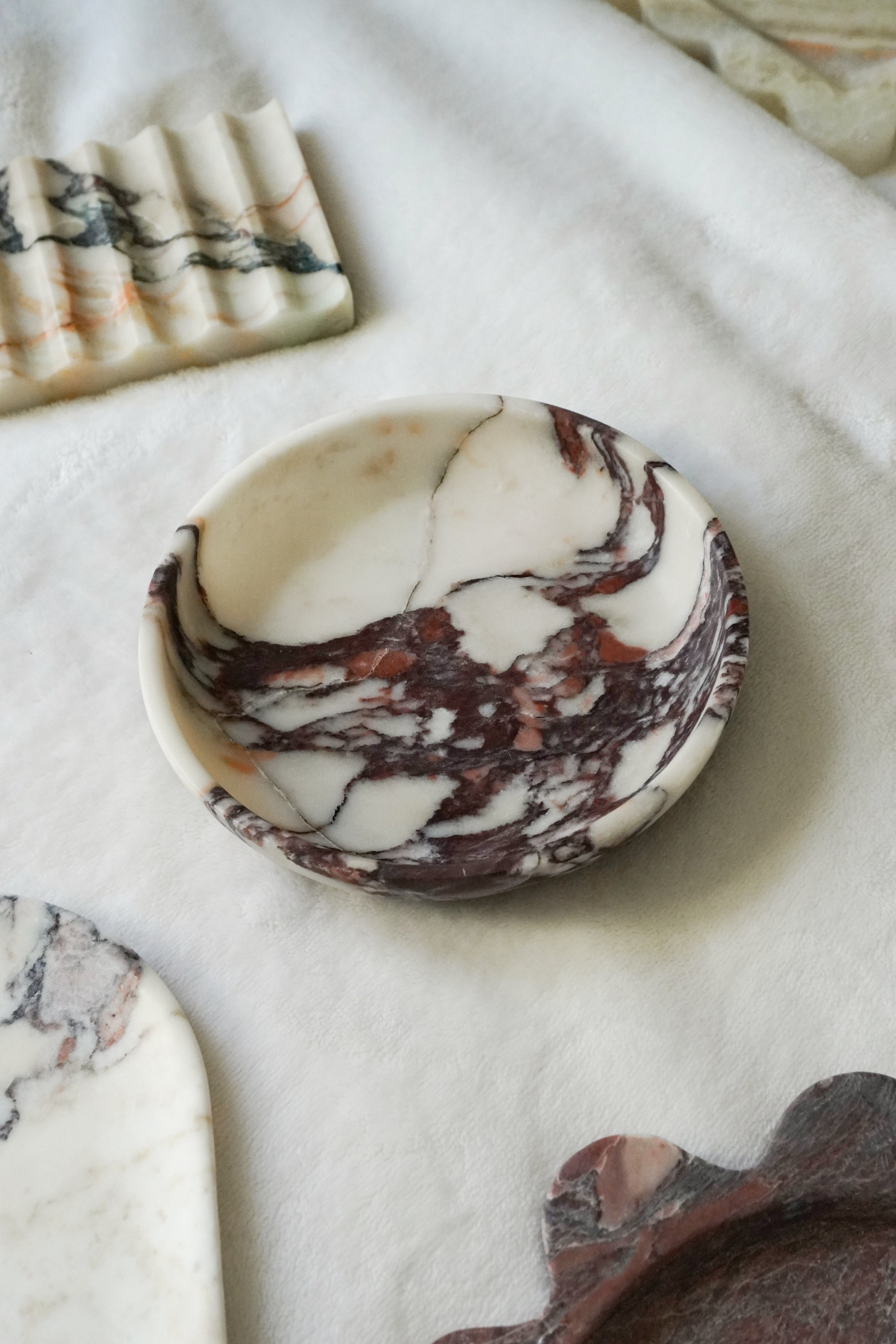 Calacatta Viola Marble Round Bowl Small