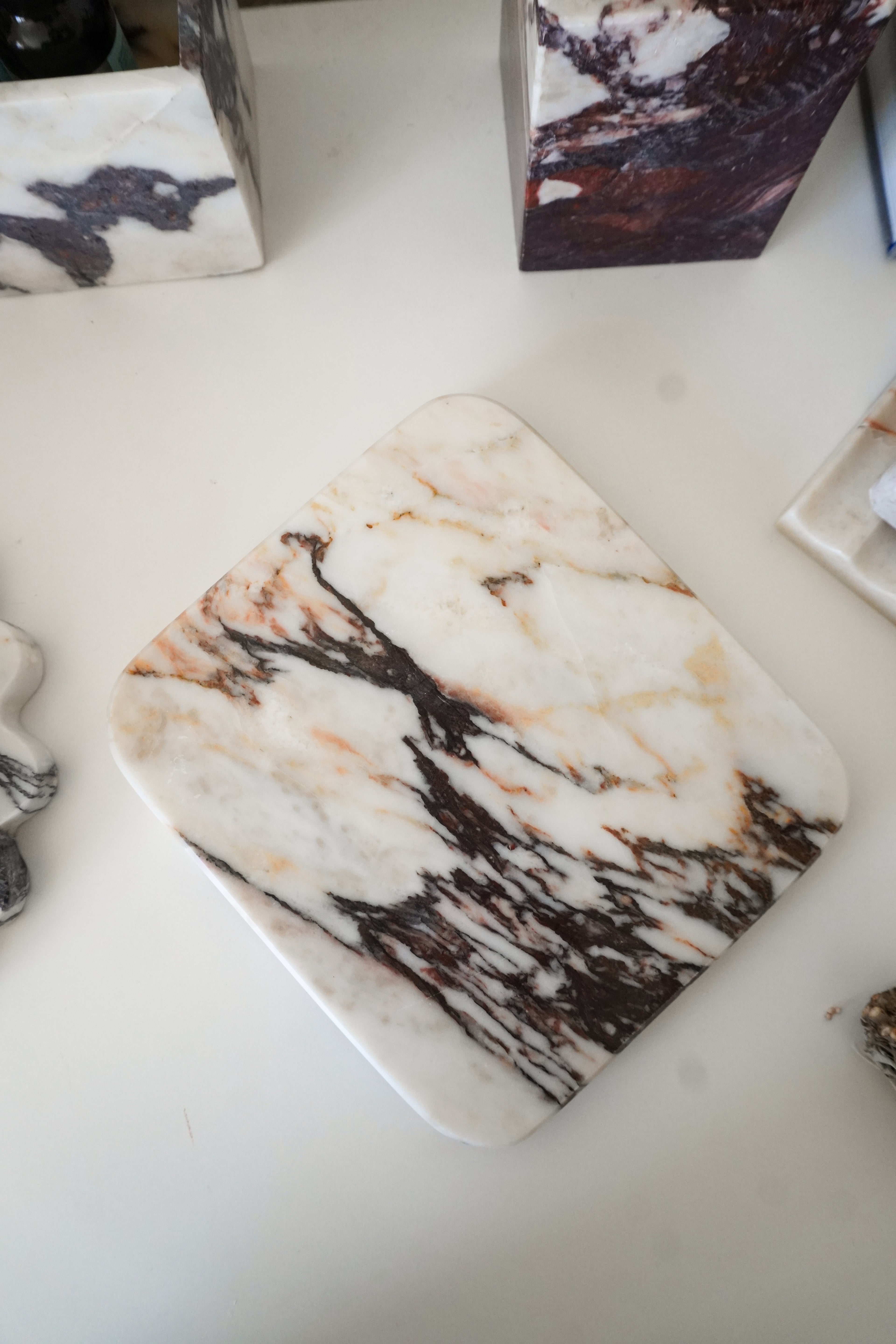 Calacatta Viola Marble Square Tray