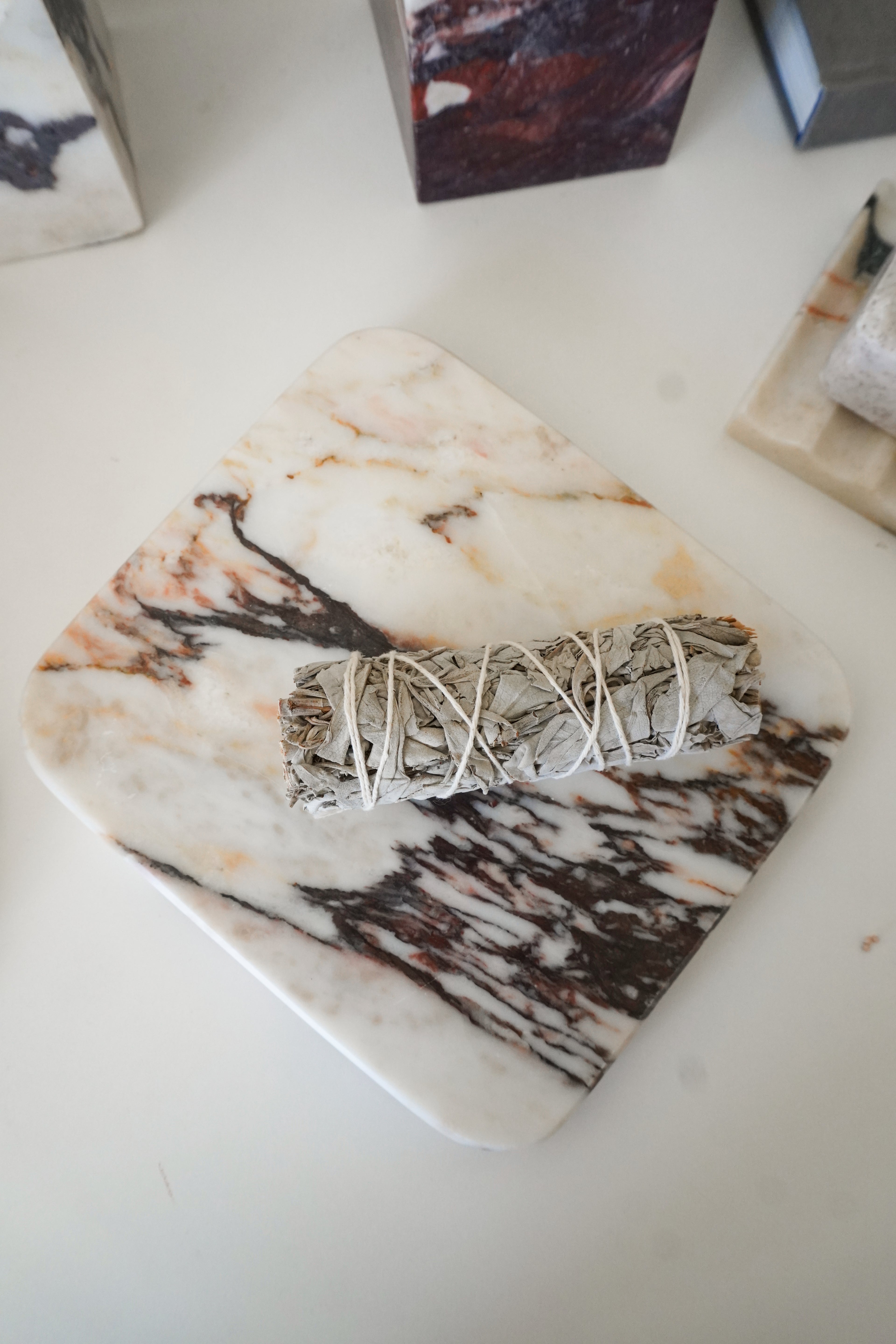 Calacatta Viola Marble Square Tray